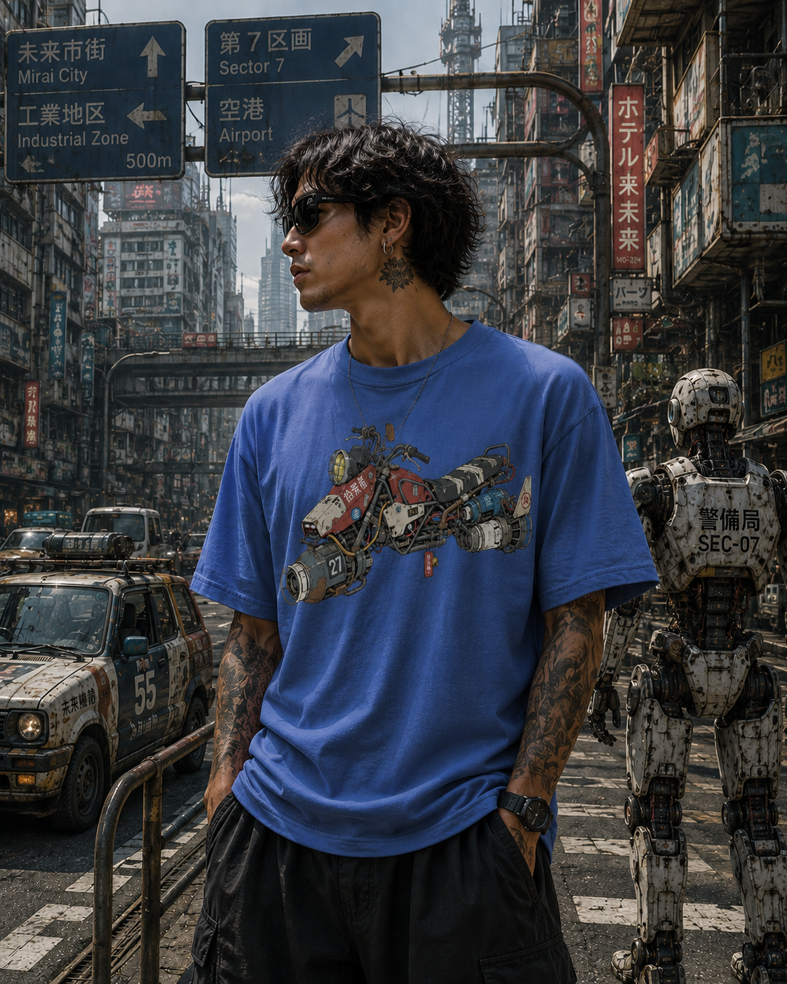 SCAVENGER BIKE 27 // Cyberpunk Motorcycle Tee